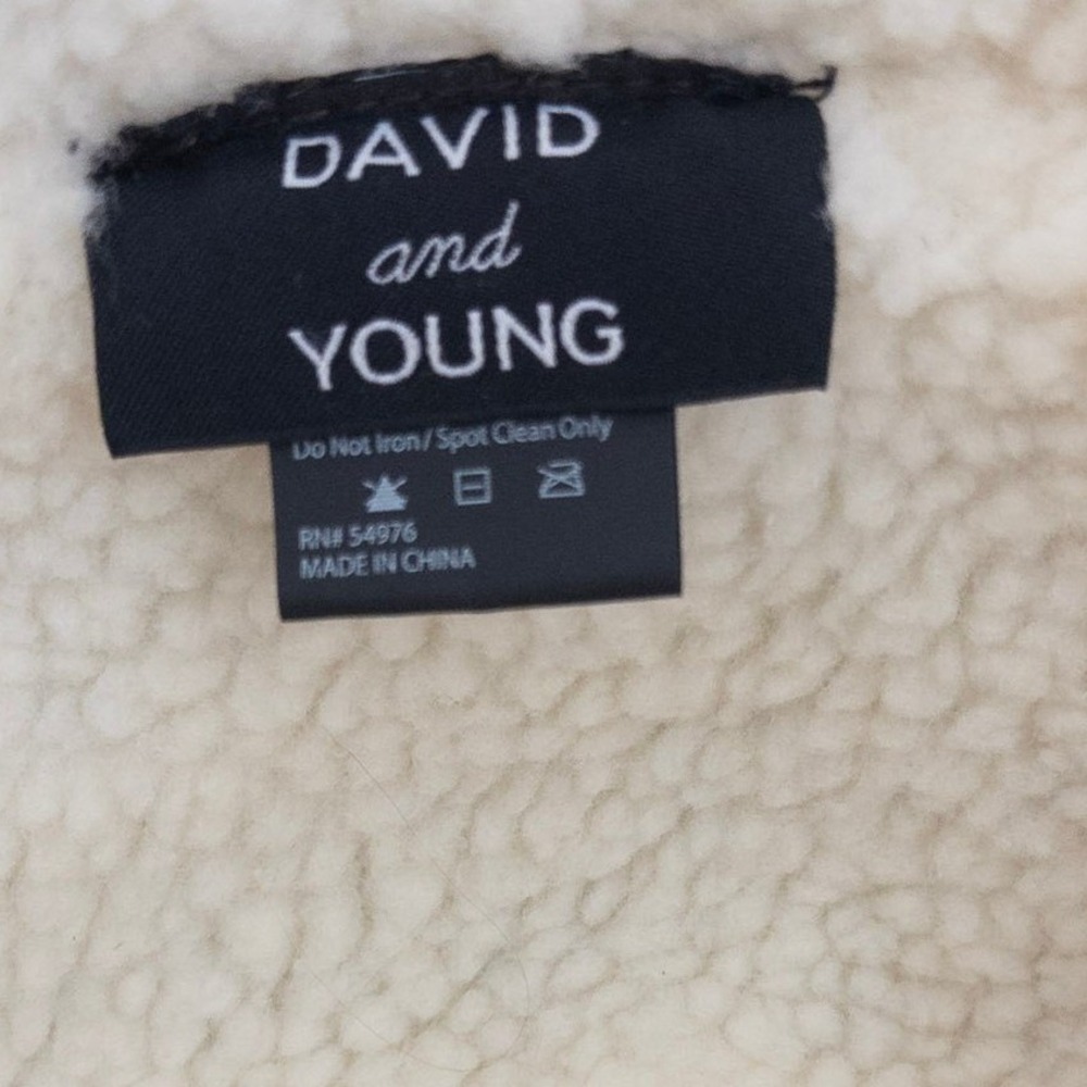 Y2K Womens Sherpa Lined‎ Bucket Hat OS Brown Faux Suede 2000s Cozy David Young - Picture 6 of 7